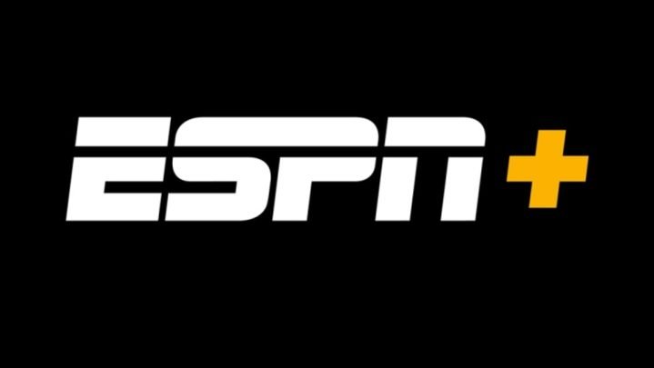 ESPN plus on a black background.