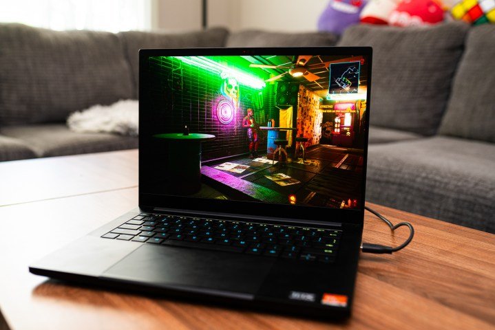 Game played on a Razer Blade 14 gaming laptop.