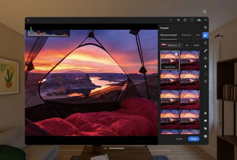 Adobe Lightroom for Apple Vision Pro