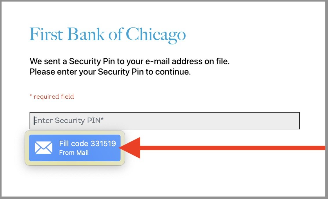 How to automatically fill security codes from mail on Mac, iPhone, iPad